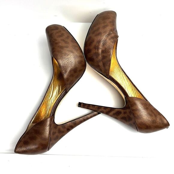 Ted Baker Leather Animal Print Platform High Heel Shoes Pumps US 9,5 - Picture 4 of 14